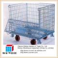 Wuhao industrial metal bins on wheels,cage bins